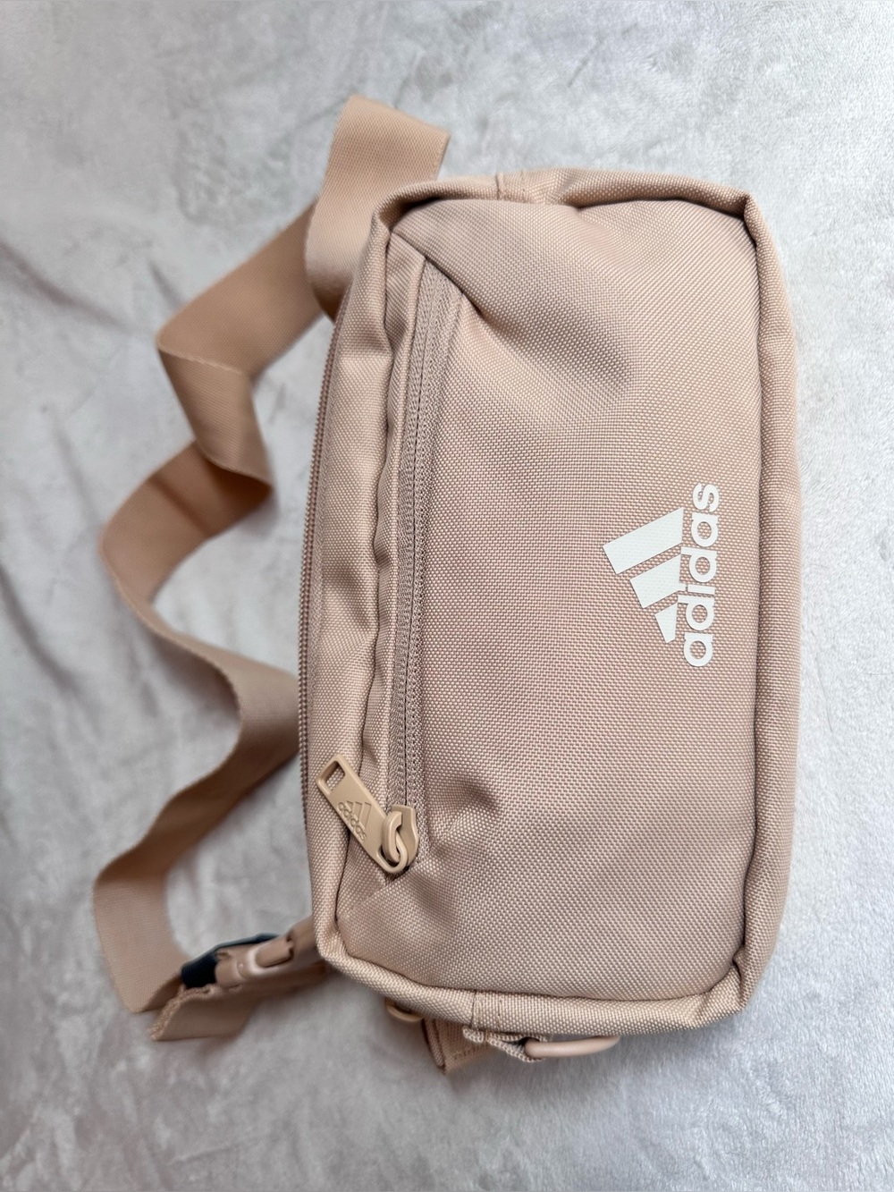 adidas Tan Belt Bag with White Logo